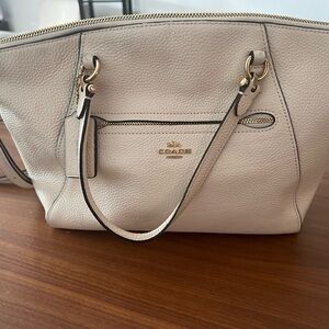 Coach Off-White Leather Tote